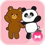 cute wallpaper bear and panda theme android application logo